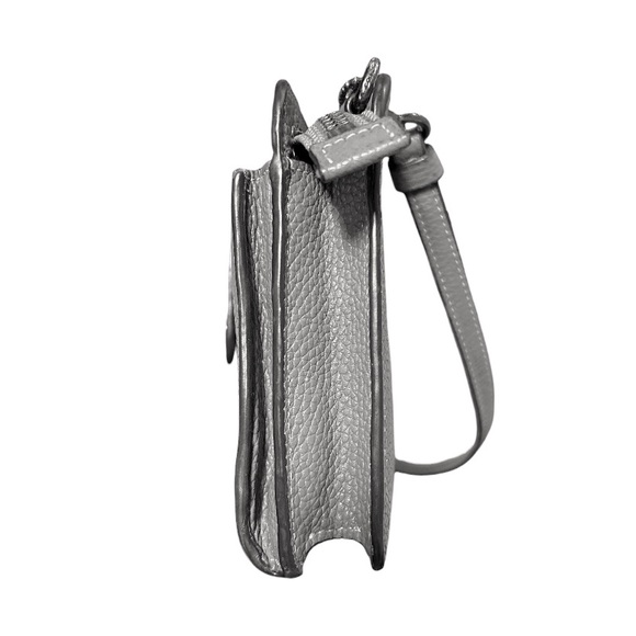 Coach Noa Pop-Up Messenger Crossbody Bag In Gray Pebbled Leather - Picture 3 of 7